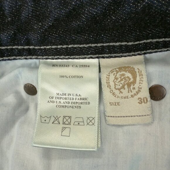 Diesel Safado Slim Straight Denim Jeans Men’s Size 30x32 Made in USA - Picture 10 of 12